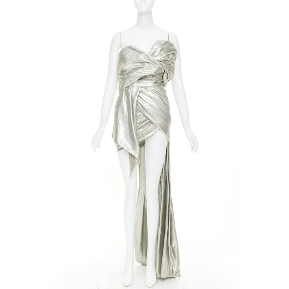 Alexandre Vauthier Lame Drape Gown